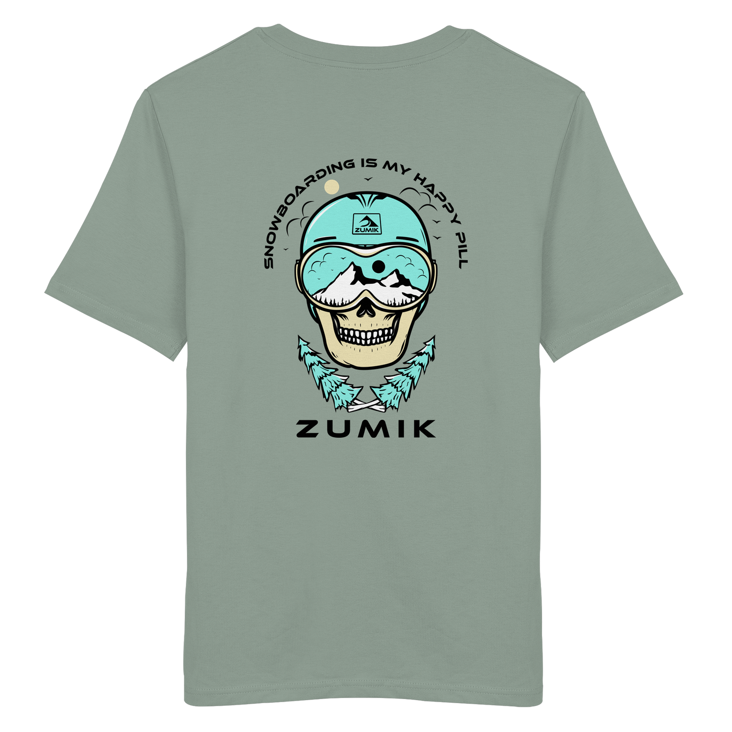 Zumik Planet - "Snowboarding is my happy pill" - Organic Shirt