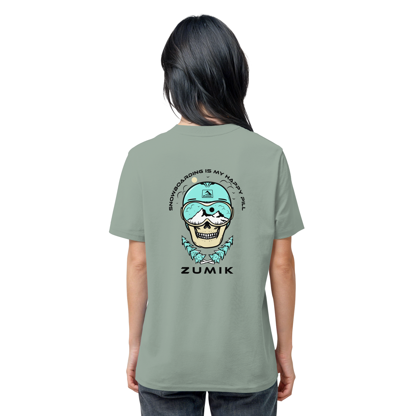 Zumik Planet - "Snowboarding is my happy pill" - Organic Shirt