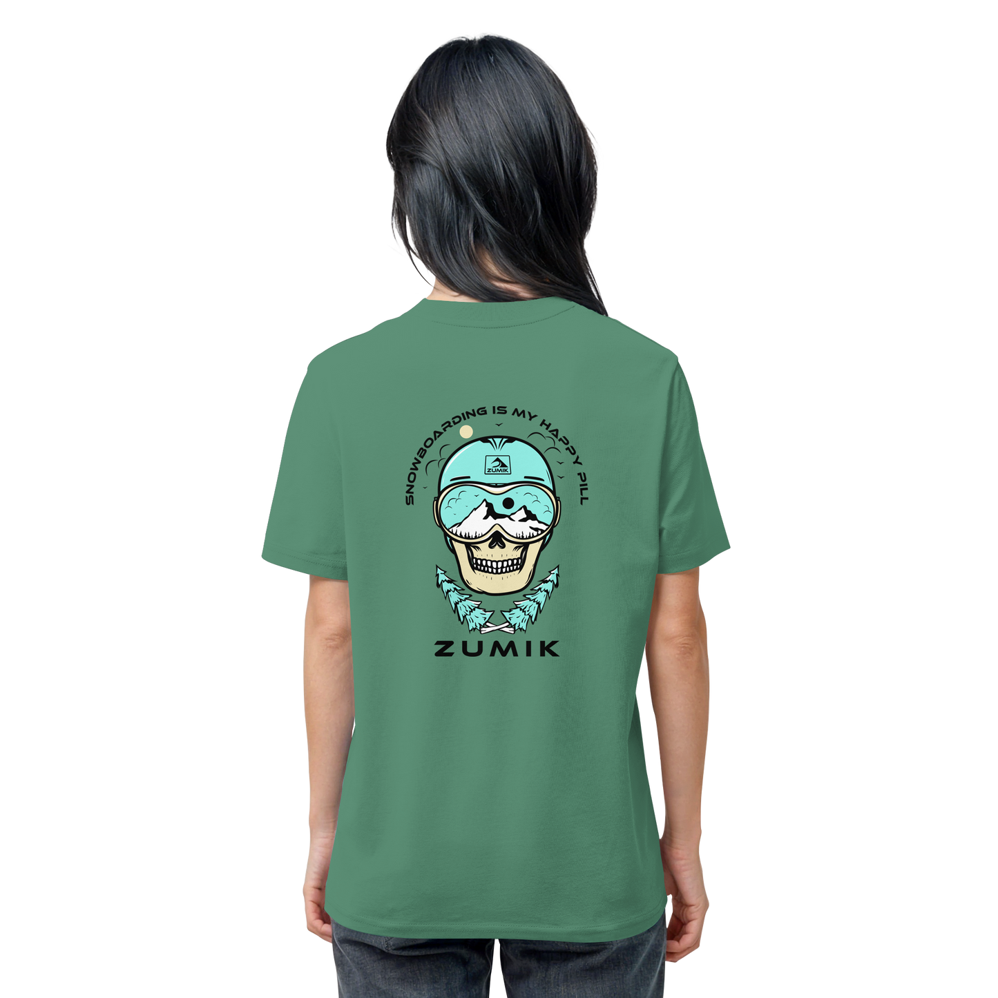 Zumik Planet - "Snowboarding is my happy pill" - Organic Shirt