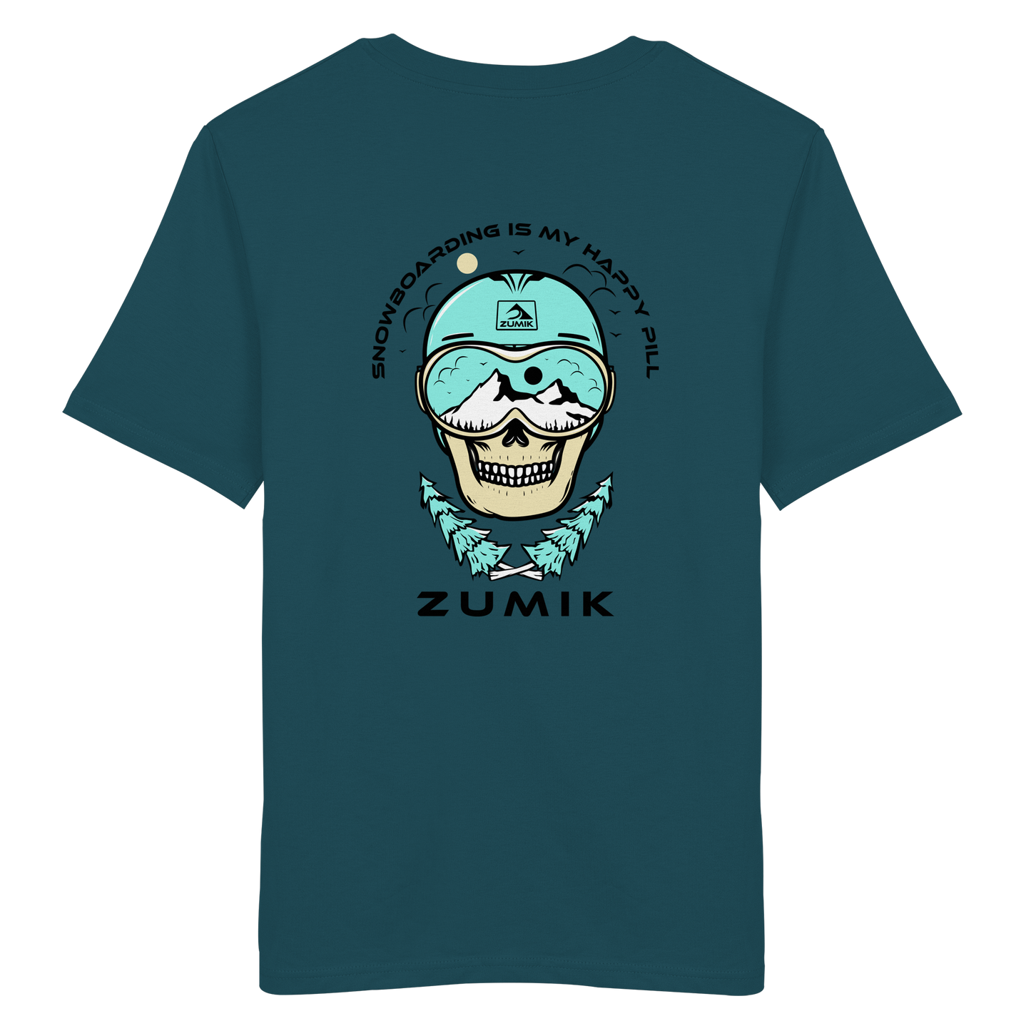 Zumik Planet - "Snowboarding is my happy pill" - Organic Shirt