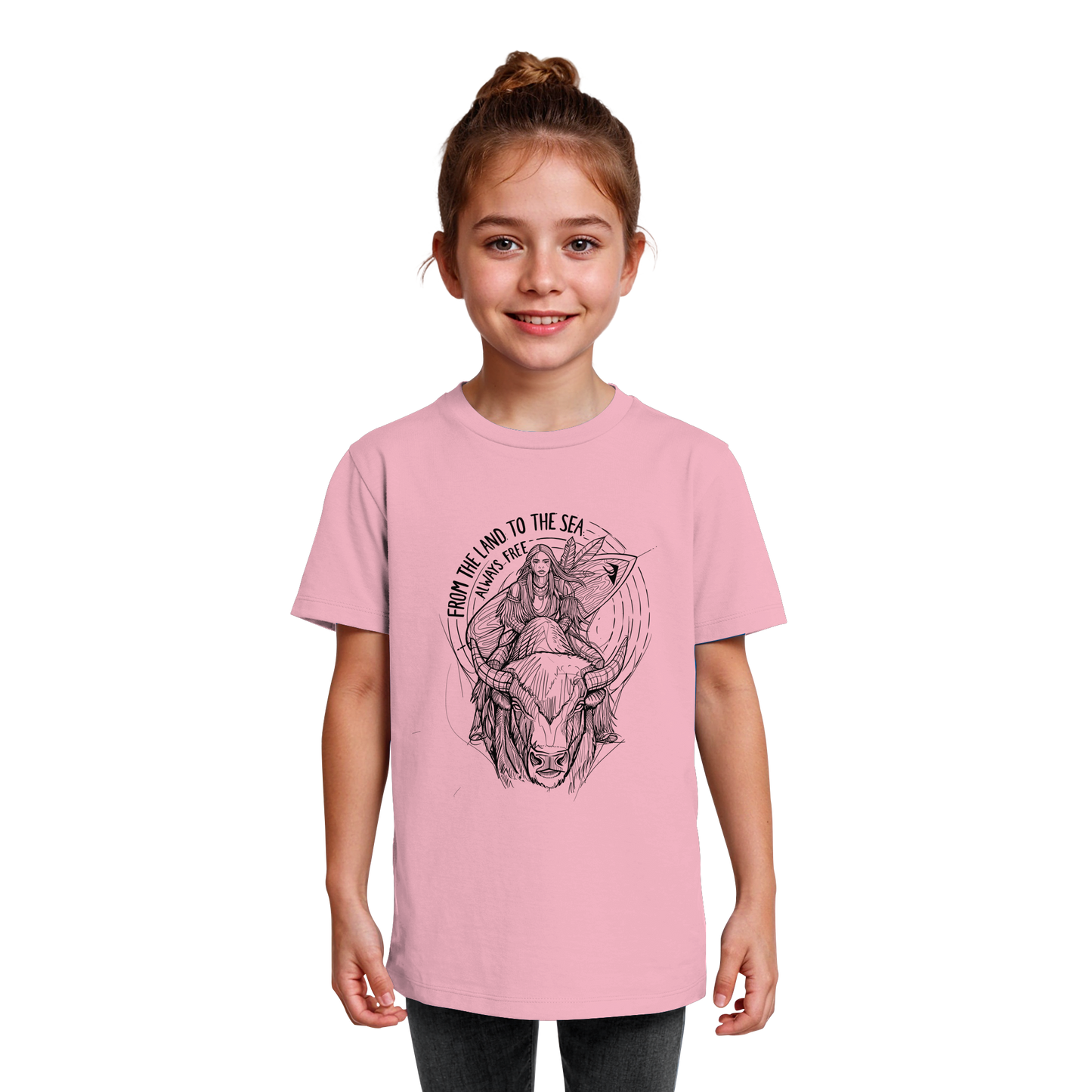 "From the land to the sea, always free" - Kids Organic Shirt
