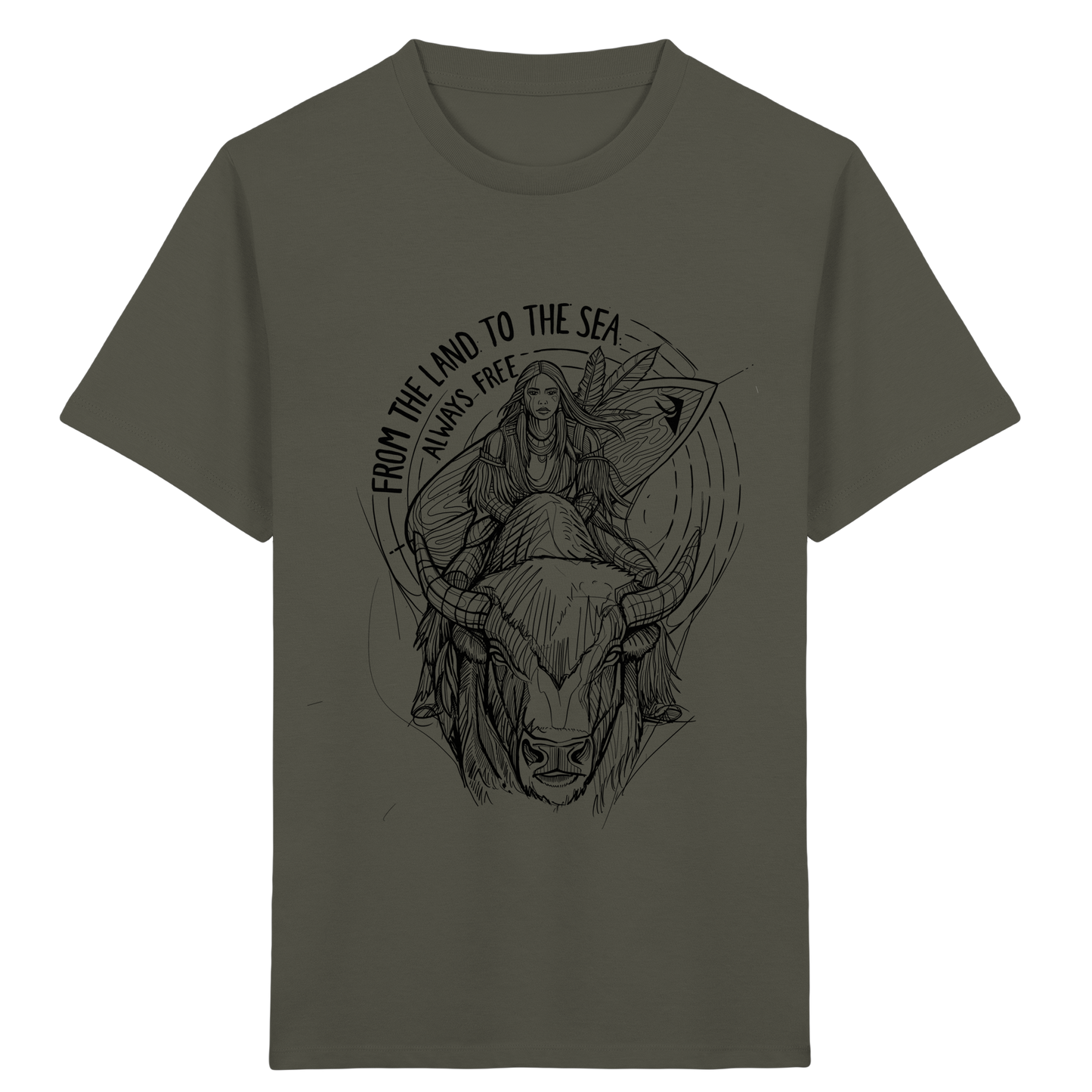 "From the land to the sea, always free" - Kids Organic Shirt