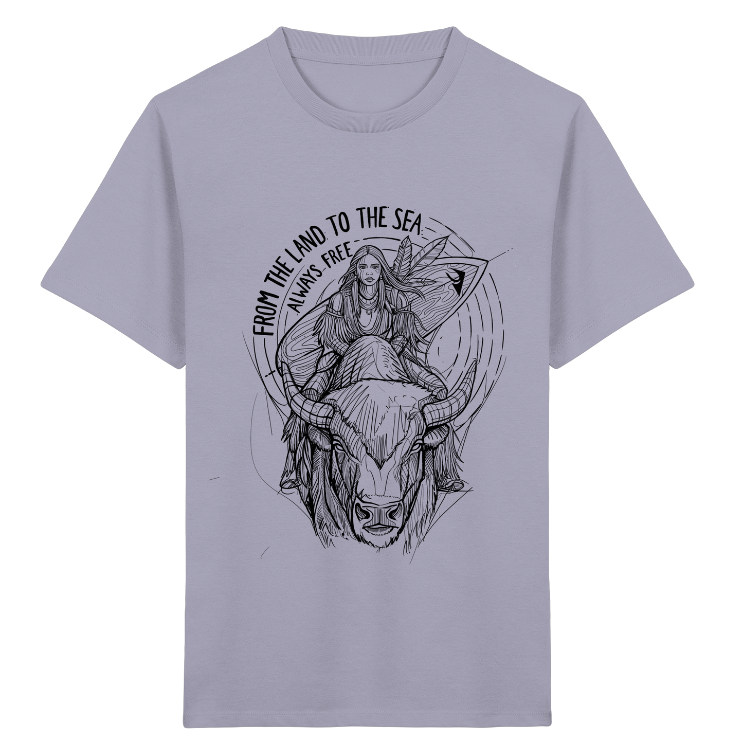 "From the land to the sea, always free" - Kids Organic Shirt