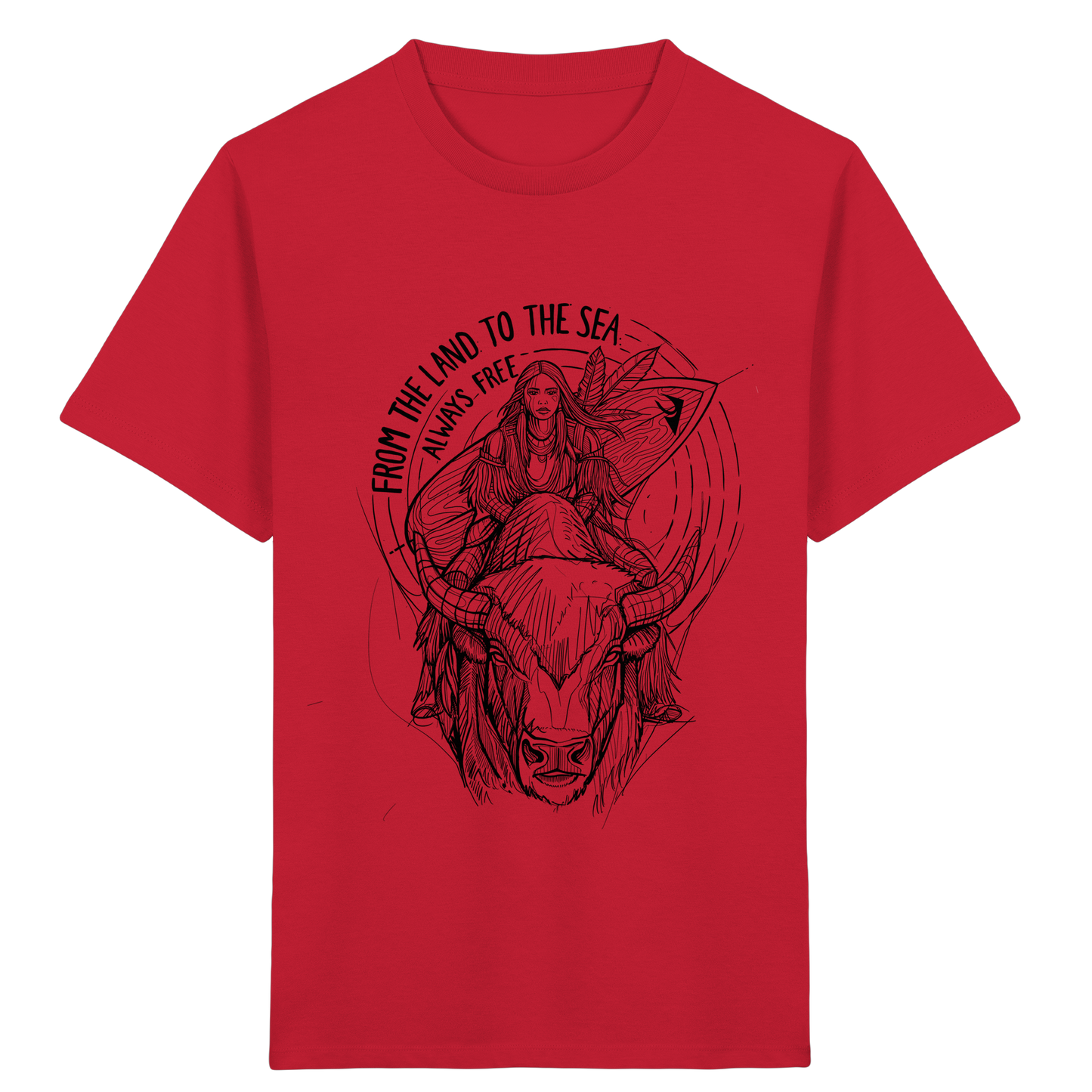 "From the land to the sea, always free" - Kids Organic Shirt