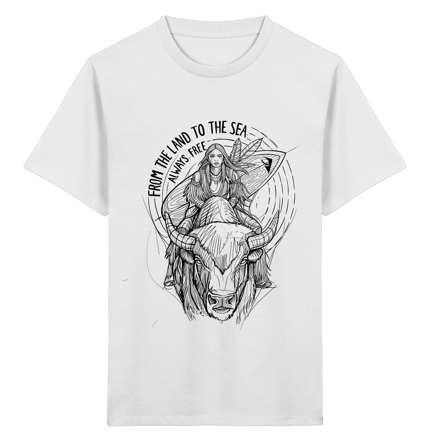 "From the land to the sea, always free" - Kids Organic Shirt