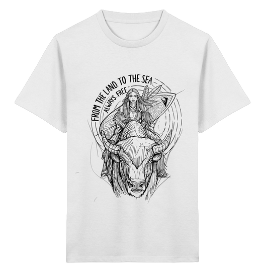 "From the land to the sea, always free" - Kids Organic Shirt
