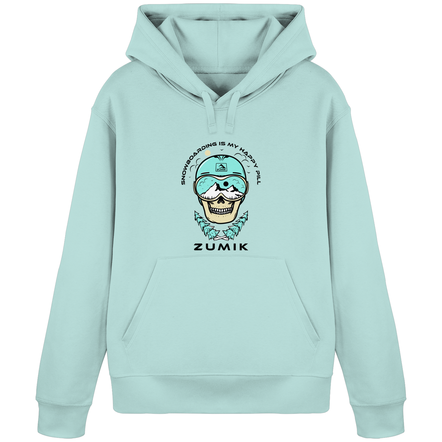 Zumik Planet - "Snowboarding is my happy pill" - Organic Shirt - Organic Basic Hoodie