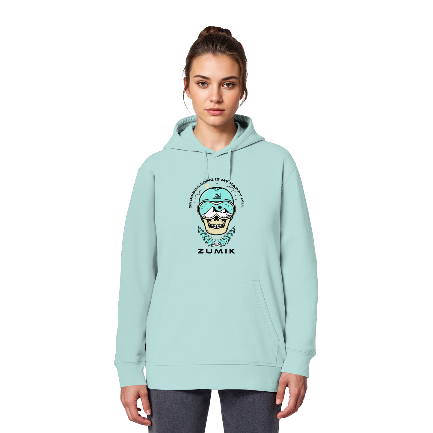 Zumik Planet - "Snowboarding is my happy pill" - Organic Shirt - Organic Basic Hoodie