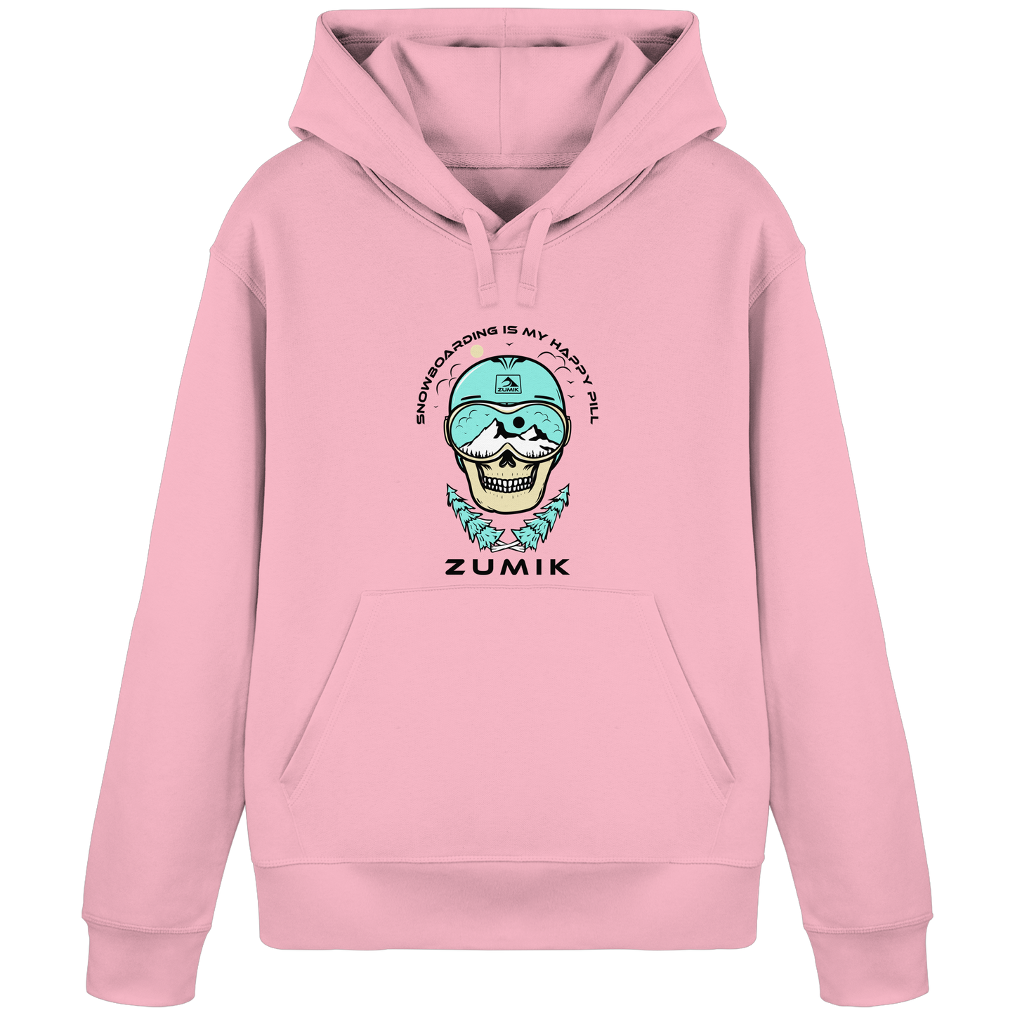 Zumik Planet - "Snowboarding is my happy pill" - Organic Shirt - Organic Basic Hoodie