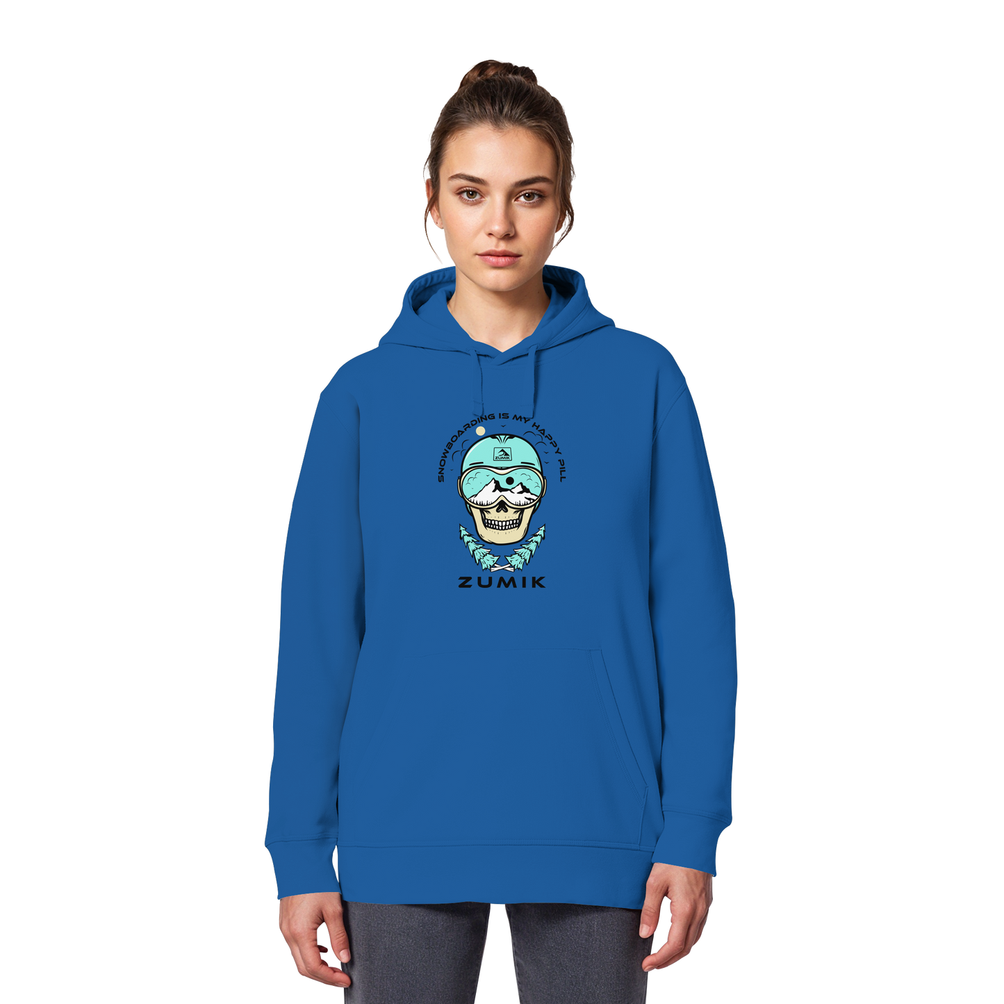 Zumik Planet - "Snowboarding is my happy pill" - Organic Shirt - Organic Basic Hoodie