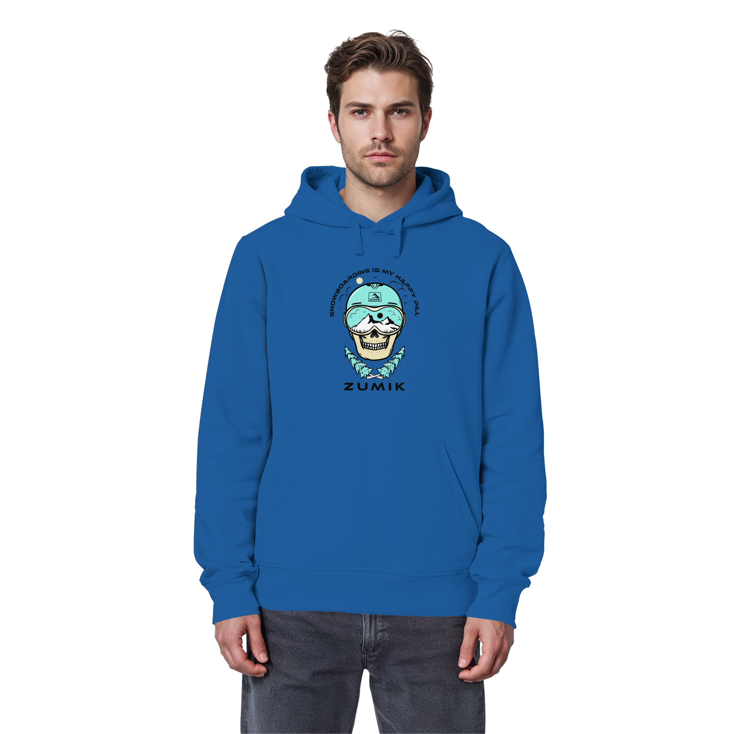 Zumik Planet - "Snowboarding is my happy pill" - Organic Shirt - Organic Basic Hoodie