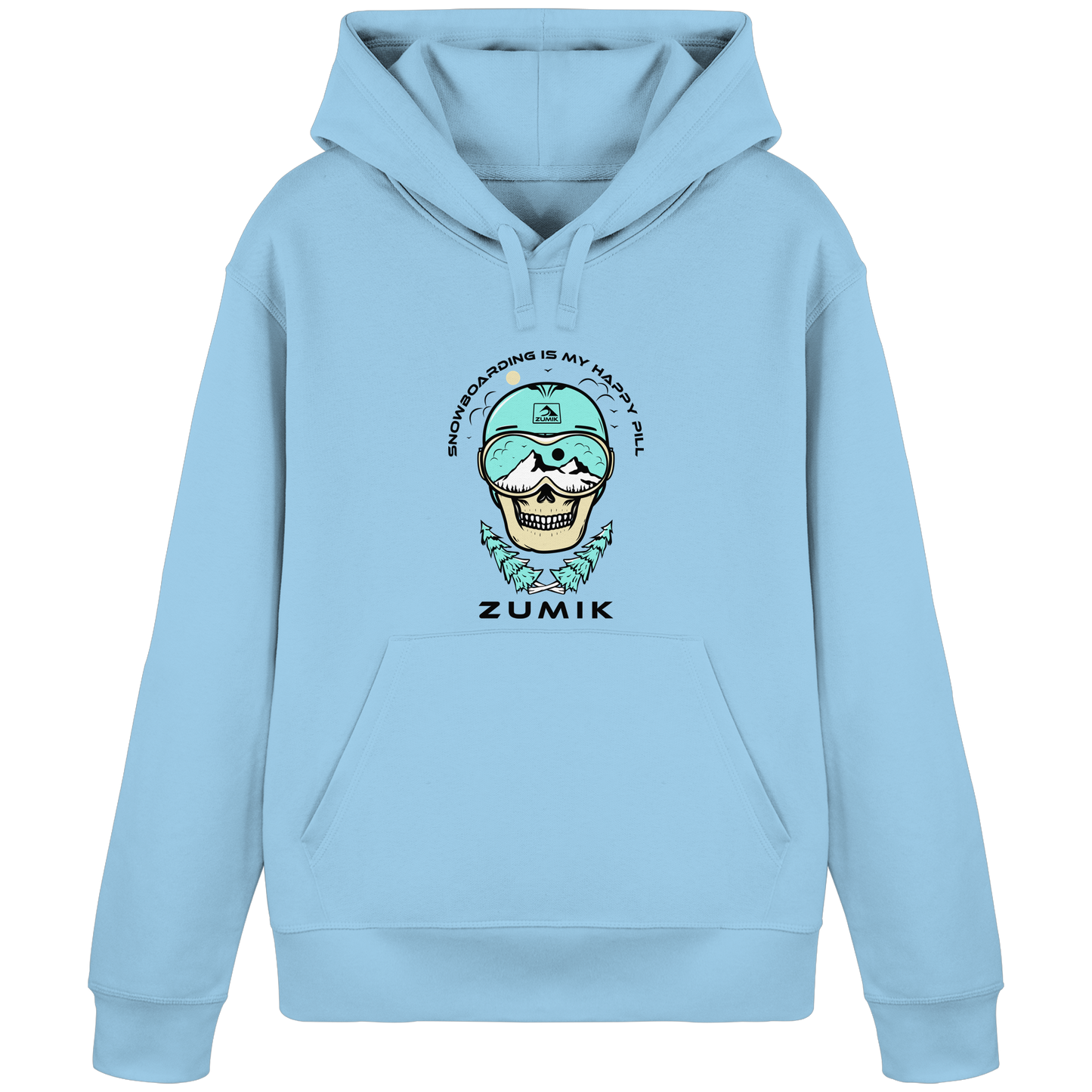 Zumik Planet - "Snowboarding is my happy pill" - Organic Shirt - Organic Basic Hoodie