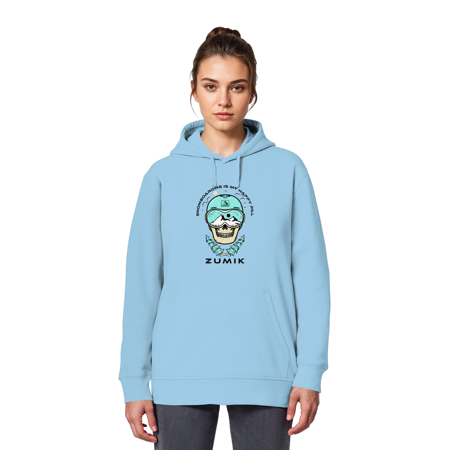 Zumik Planet - "Snowboarding is my happy pill" - Organic Shirt - Organic Basic Hoodie