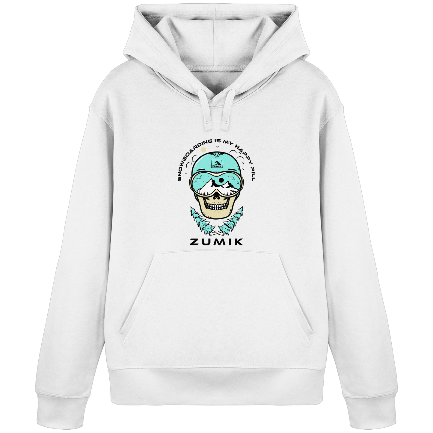 Zumik Planet - "Snowboarding is my happy pill" - Organic Shirt - Organic Basic Hoodie