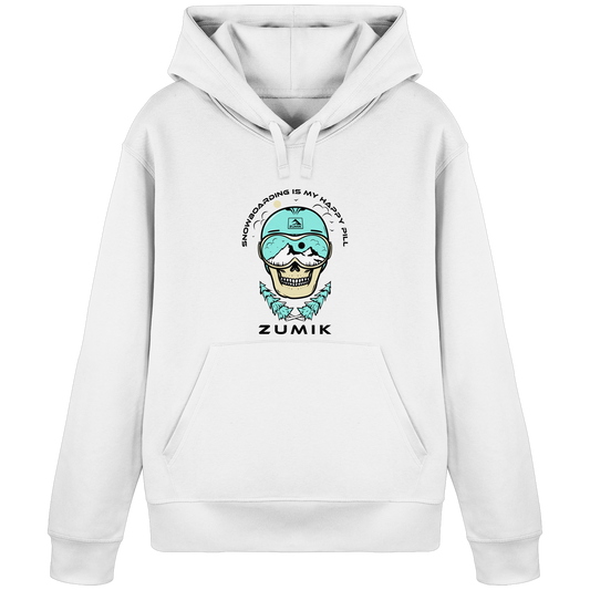 Zumik Planet - "Snowboarding is my happy pill" - Organic Shirt - Organic Basic Hoodie