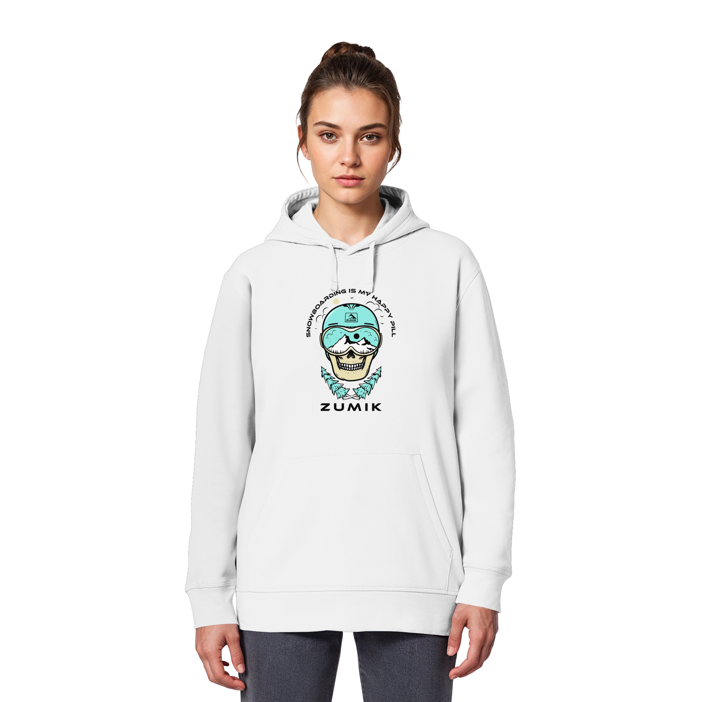 Zumik Planet - "Snowboarding is my happy pill" - Organic Shirt - Organic Basic Hoodie