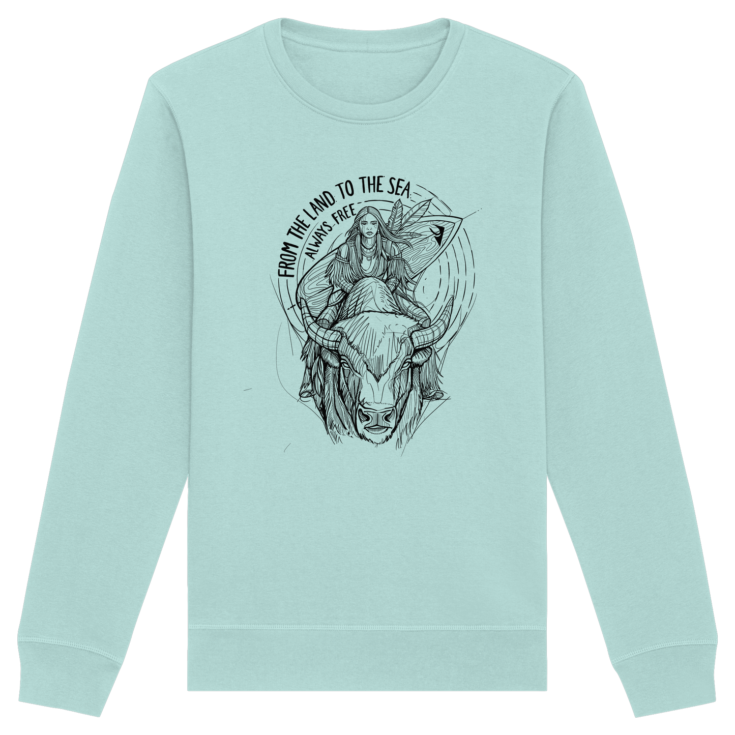 From the land to the sea, always free - Organic Basic Unisex Sweatshirt