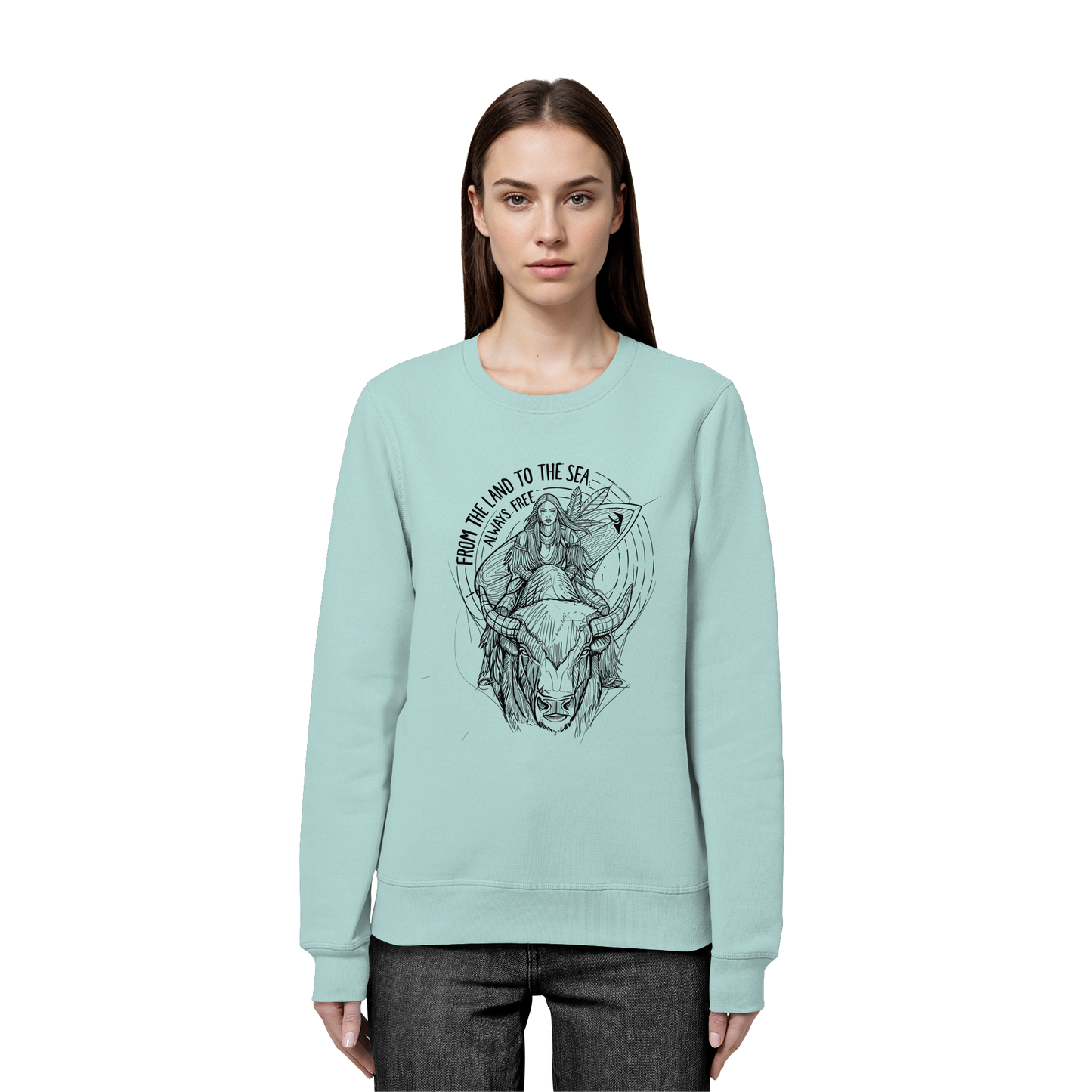 From the land to the sea, always free - Organic Basic Unisex Sweatshirt