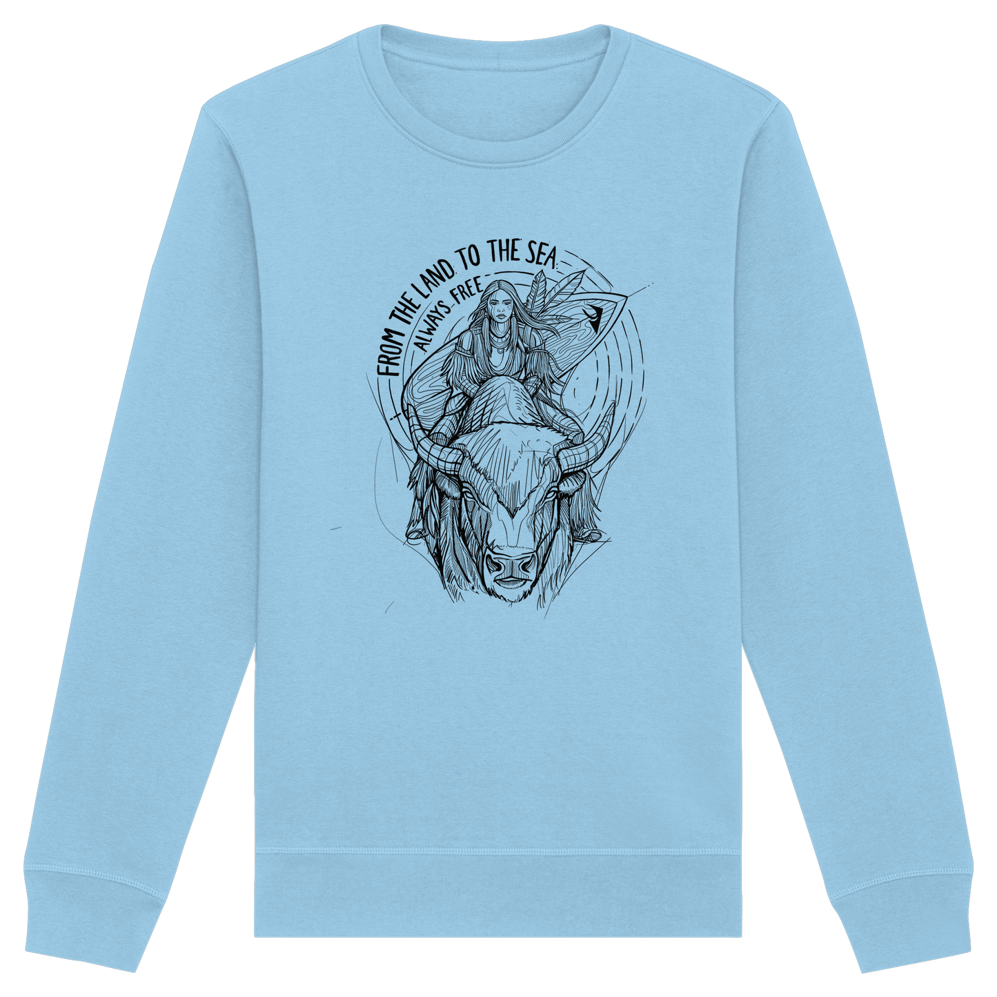 From the land to the sea, always free - Organic Basic Unisex Sweatshirt