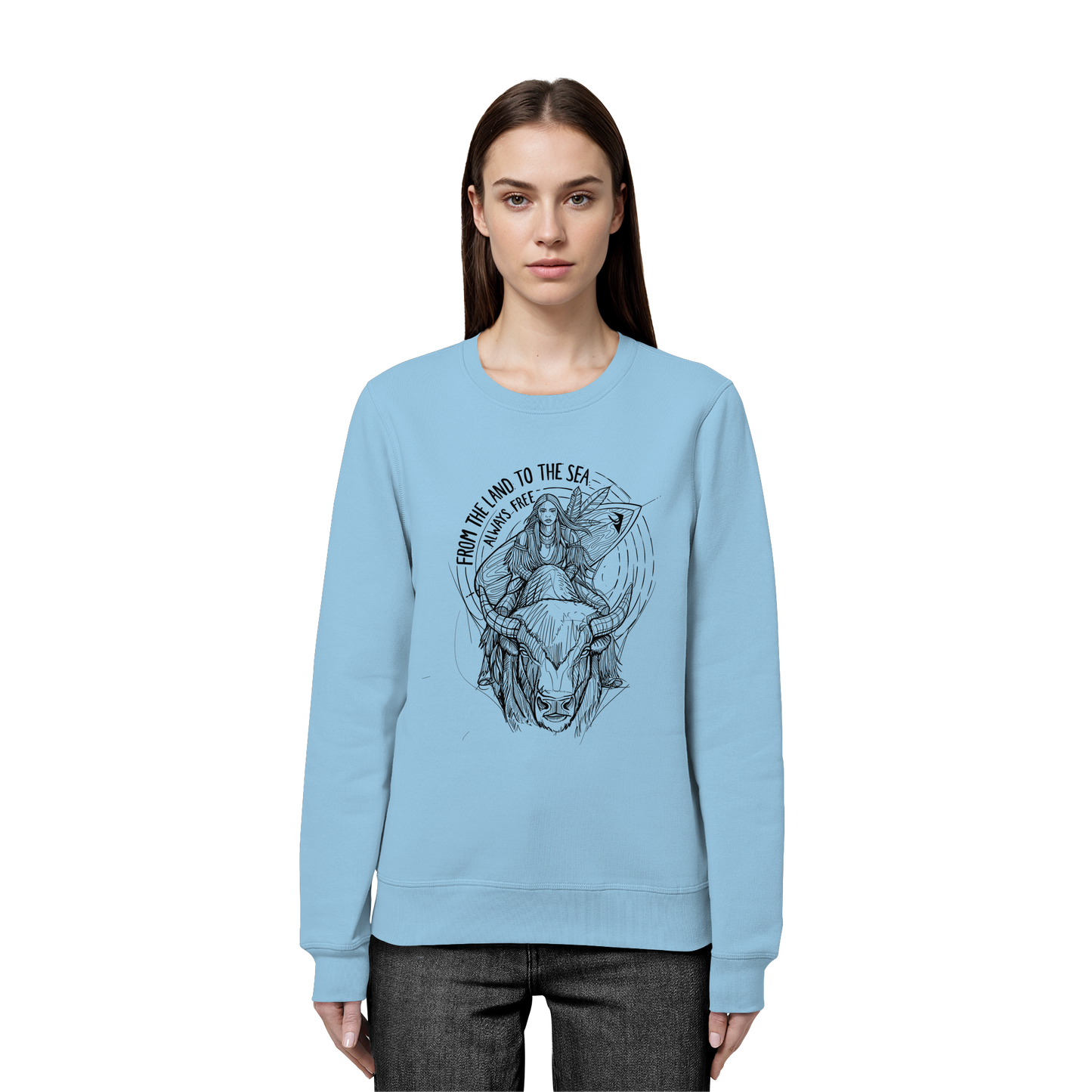 From the land to the sea, always free - Organic Basic Unisex Sweatshirt