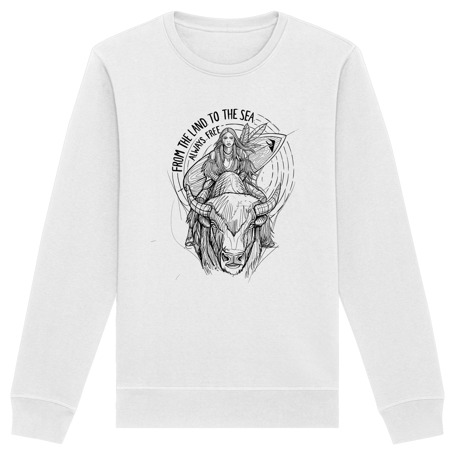 From the land to the sea, always free - Organic Basic Unisex Sweatshirt