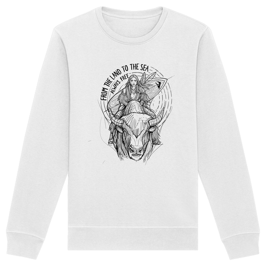 From the land to the sea, always free - Organic Basic Unisex Sweatshirt