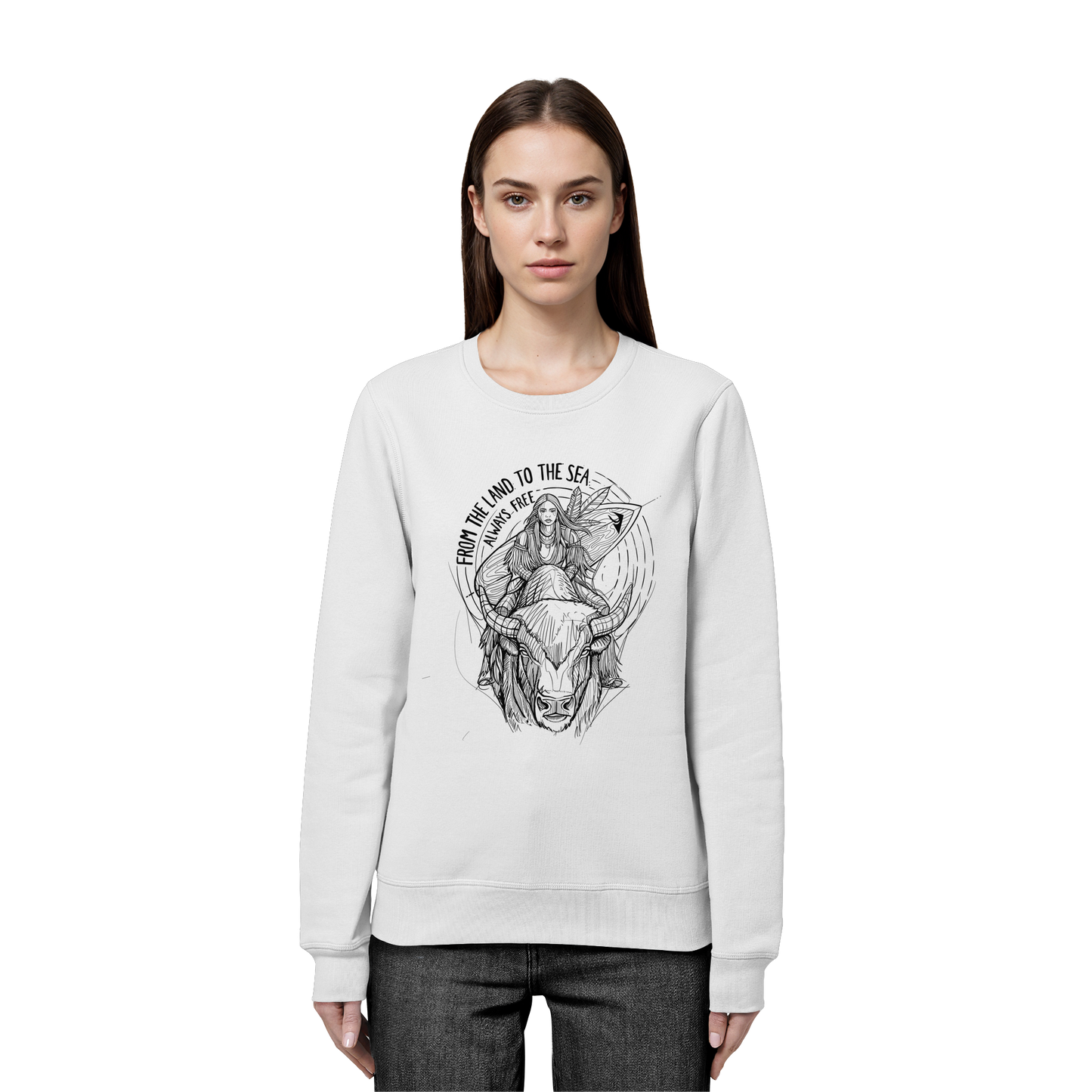 From the land to the sea, always free - Organic Basic Unisex Sweatshirt