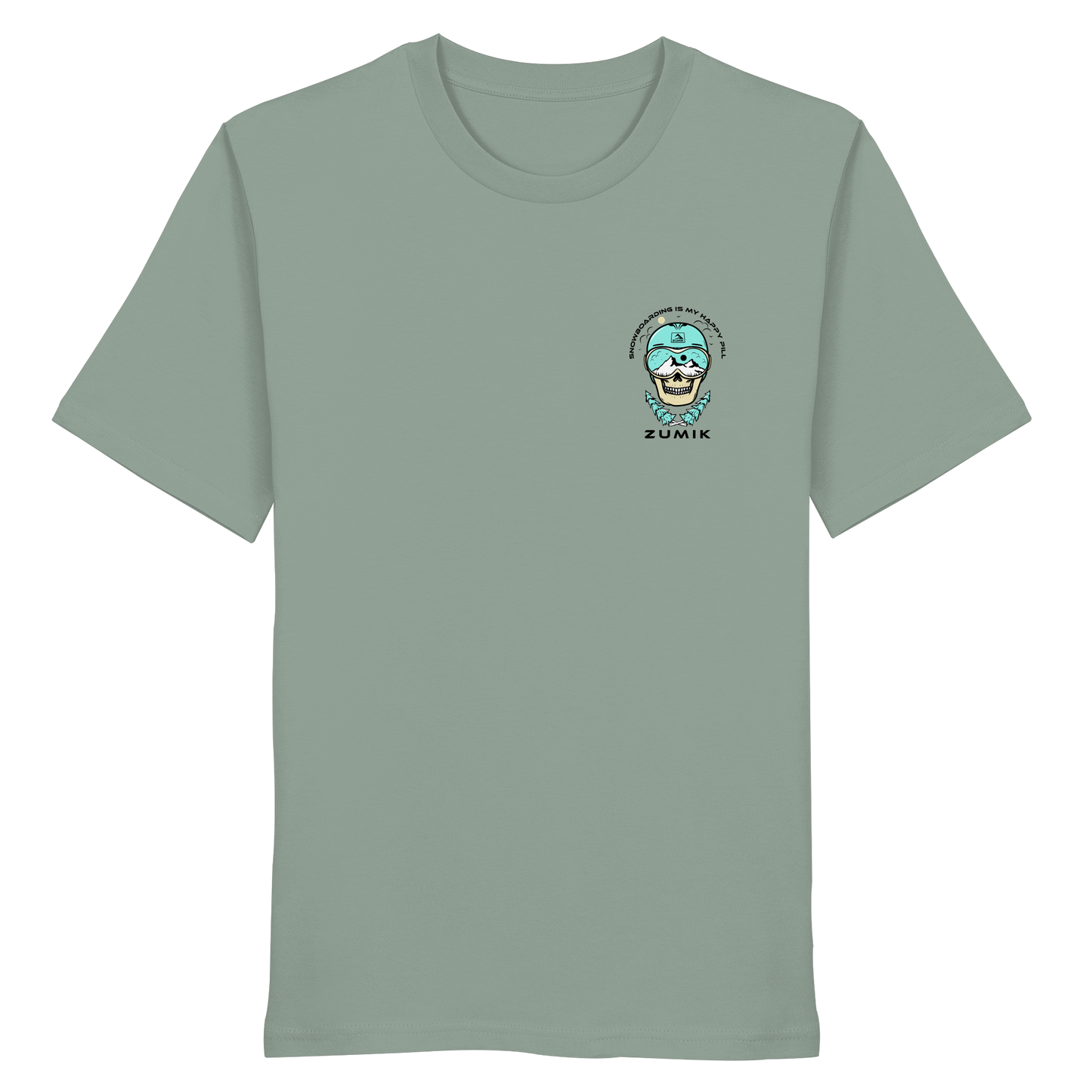 Zumik Planet - "Snowboarding is my happy pill" - Organic Shirt